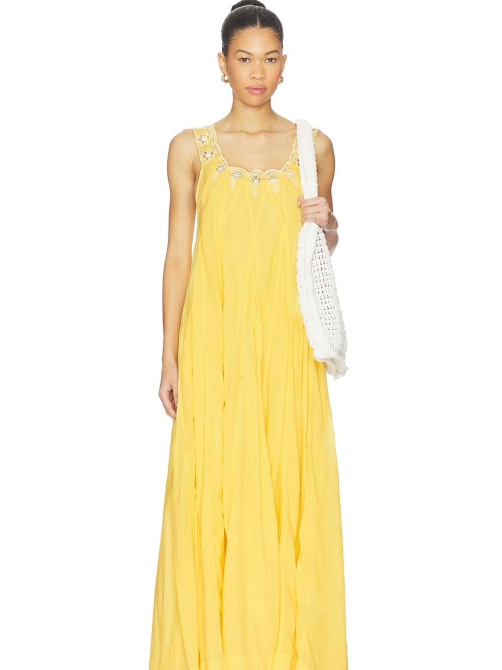 Free People To the Moon Maxi Dress in Golden Haze